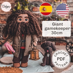 Padrão de amigurumi do adorável guarda-caça gigante / crochê / padrão em PDF / boneco de crochê / espanhol e inglês
