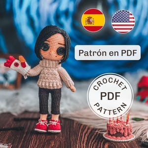 もう一人のお母さんの編みぐるみパターン / かぎ針編み / PDFパターン / かぎ針編み人形 / スペイン語と英語
