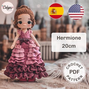 Hermion Amigurumi Weihnachtsball Version / PDF Häkelanleitung / Häkelpuppe / spanisch & englisch