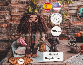 Padrão de crochê Amigurumi de Guarda-Caça Gigante (PDF) – 30 cm de altura, inglês/espanhol