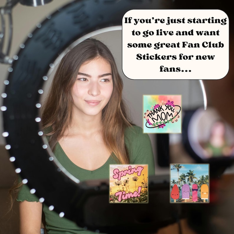 Stickers Fan Club TikTok - Plus de 50 émoticônes numériques pour la diffusion en direct (téléchargement numérique) image 2