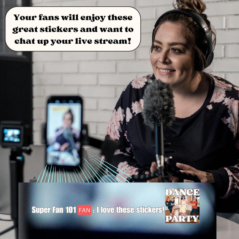 Stickers Fan Club TikTok - Plus de 50 émoticônes numériques pour la diffusion en direct (téléchargement numérique) image 3