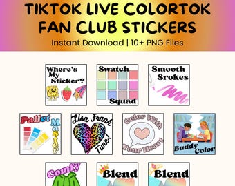 ColorTok Fanclub Stickers - Digitale Emotes für TikTok Live (Digitaler Download)