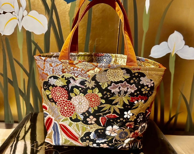Japanese Bag,Japanese Obi,Japanese Kimono,tote bag,silk