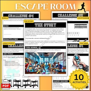 Escape Room zum Thema Impulsphysik: Druckbare Aktivitäten für den MINT-Club (PDF-Paket)