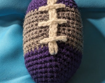 Crocheted Football - Cowboys colors