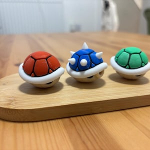 Mario Koopa Shell, Red Koopa Shell, Green Koopa Shell, Blue Koopa Shell with Spikes, 3D Printed Gaming Collectibles