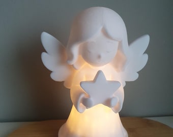 Guardian Angel & Star Tea Light Holder - Christmas Decor