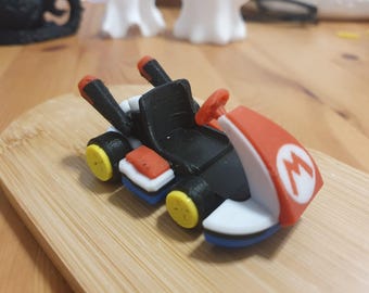 3D Printed Mario Kart Standard Kart Replica - Multi-Color Nintendo Figure, Gamer Desk Decor, Video Game Gift