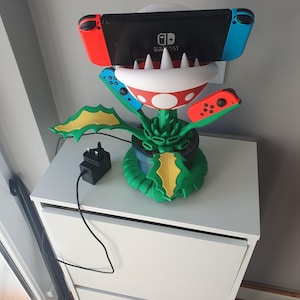 Piranha Switch Dock, Plumber Switch Dock, Piranha Plant Switch Stand, Switch Display Stand, Switch Dock Holder, Plumber Piranha Gift