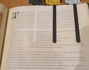 Cat Bookmark Trio Set - Cute 3D Printed Bookmark - Choose Your Colour (Black, White, Orange) - Unique Gift for Cat Lovers & Readers