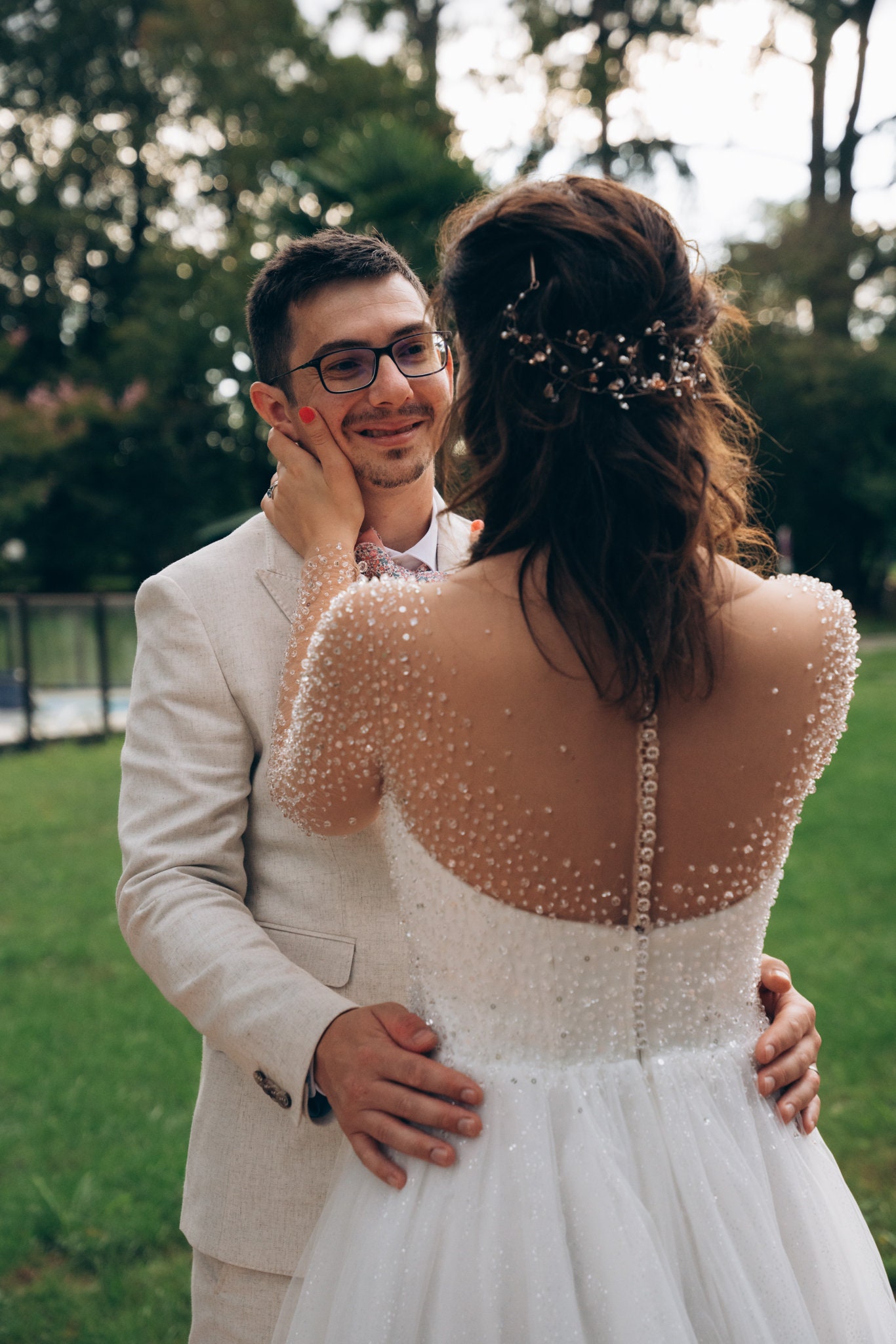 Robe mariée beige sale