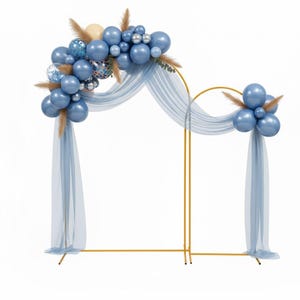 Gold Metal Arch Backdrop Stand Set: 7.2ft & 6ft Wedding Party Decor