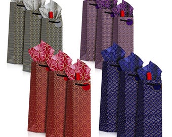 Set med vinpresentpåsar – Återanvändbara tygpåsar av vinflaskor, elegant vinpresentinslagning för värdinna, inflyttningsgäster och högtider