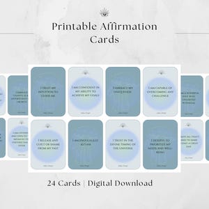 Digital Affirmation Cards | Affirmational Quotes for Daily Motivation | Self-Care and Mindfulness Card Deck | Printable Positive Affirmation
