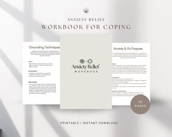 Anxiety Relief Workbook: Coping Tools & Self-Care (Digital Journal)