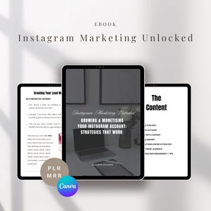 Instagram Marketing eBook | Social Media Growth & Monetization Tips | DFY Digital Planner with MRR/PLR | Instant Download