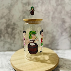 El Chavo Cup, El Chavo del 8 Cup, La Vecindad del Chavo, 16oz glass cup El Chavo, El Chavo y sus Amigos Cup, la vecindad del Chavo,