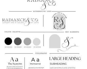 Elegant Logo Template for Canva | Luxury Minimalist Logo Design | Editable Branding Kit | Premade Business Logo | Customizable Canva Logo