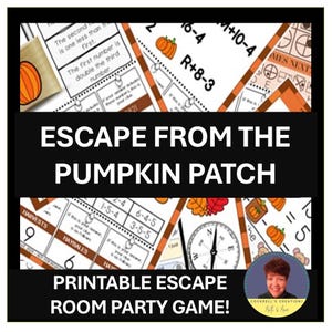 Escape from the Pumpkin Patch Printable Escape Room Party Game for Kids (No Prep)