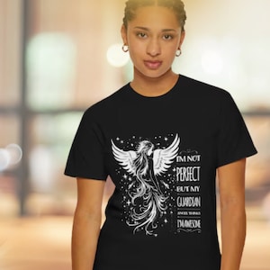 Angel t-shirt, angel quote t-shirt, my guardian angel thinks I am awesome T-shirt,