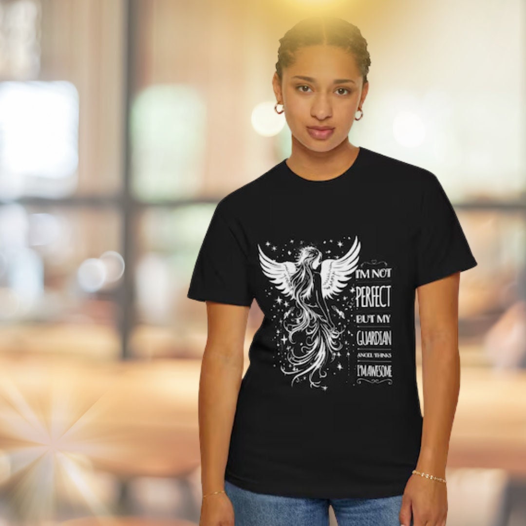 Angel T-shirt, Angel Quote T-shirt, My Guardian Angel Thinks