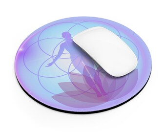 Mousepad Hochfrequenz Design by Soul Angel Premium, Blau, Lila