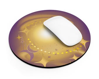 Mousepad Hochfrequenz-Design von Soul Angel Premium, gold, lila
