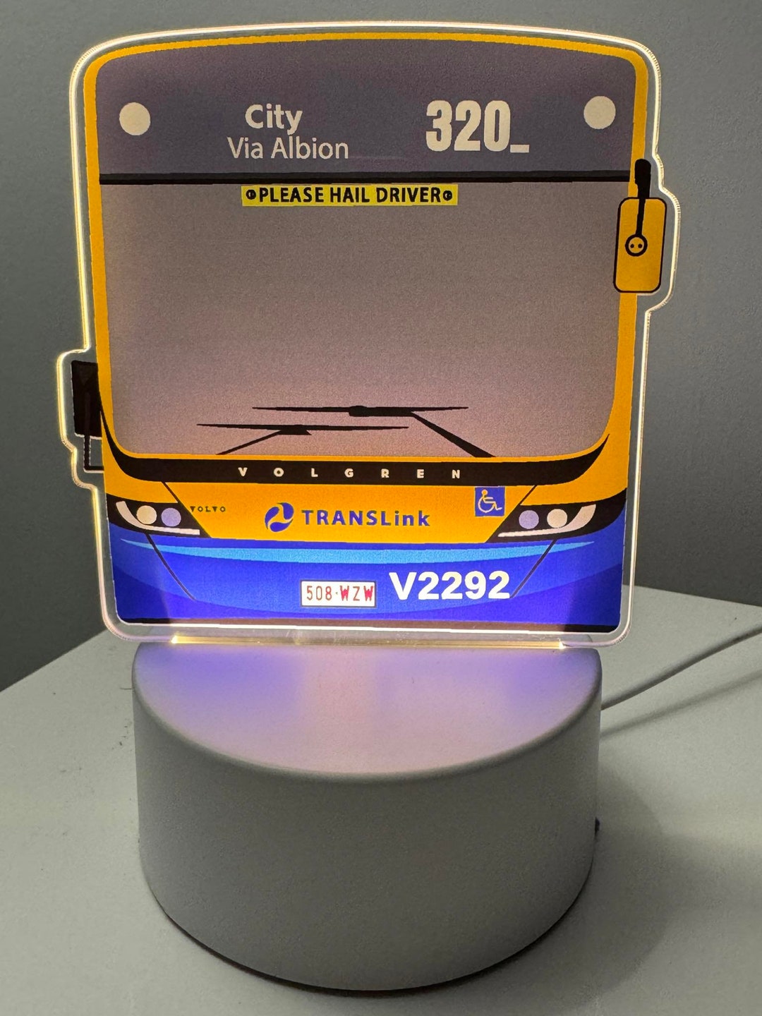 USB Lamp Brisbane City Bus - Etsy