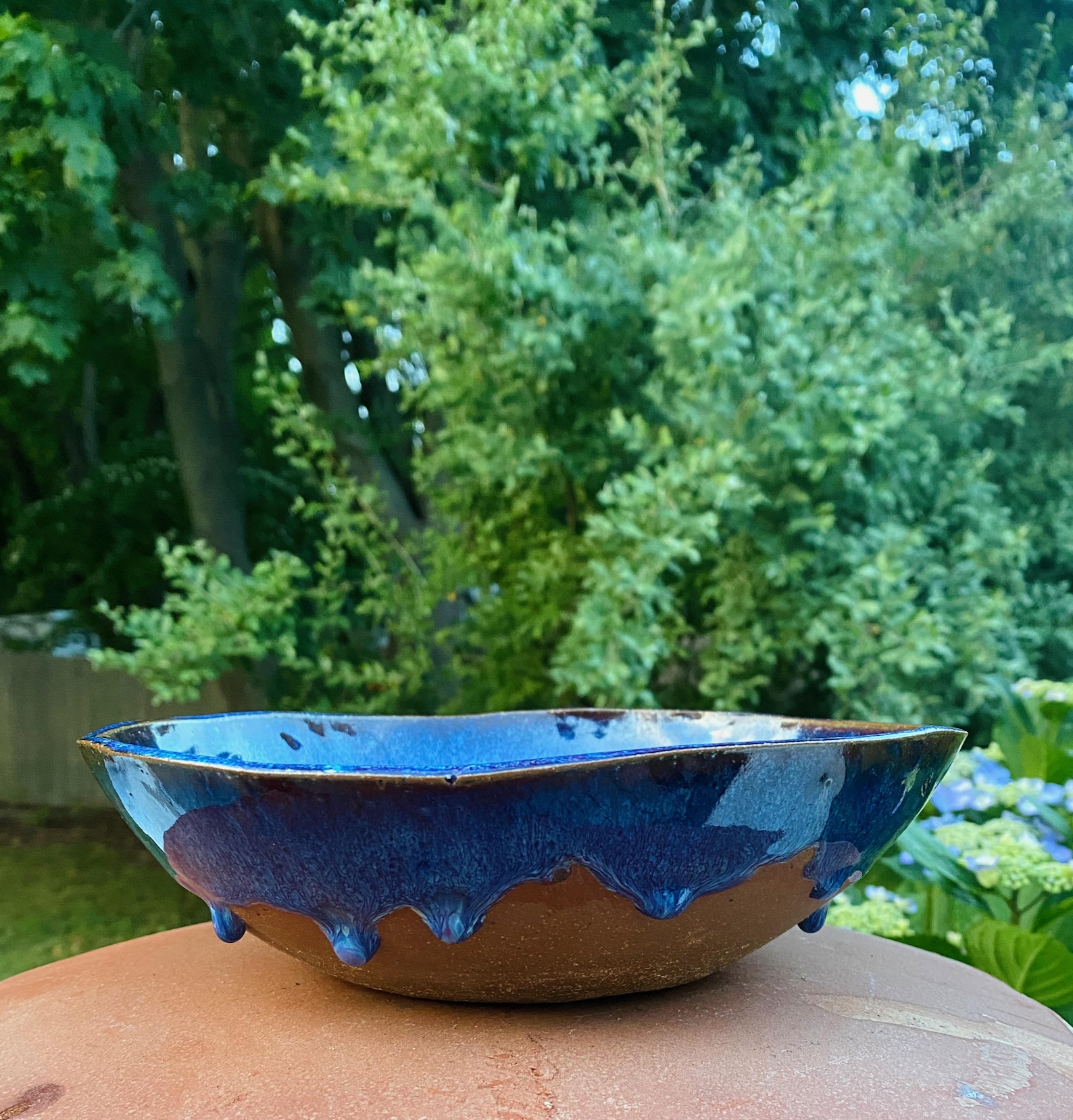 Serving Bowl 28cm Water Channels Glaze
