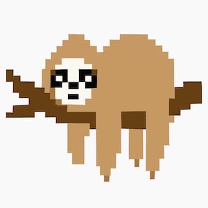 Sloth chunky blanket digital download graph