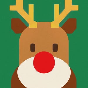Christmas Reindeer Chunky blanket graph pattern