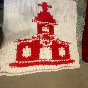 Chunky blanket church graph bundle, two sizes of same church pattern