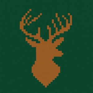 Digital nedladdning av tjock filt med hjorthuvud