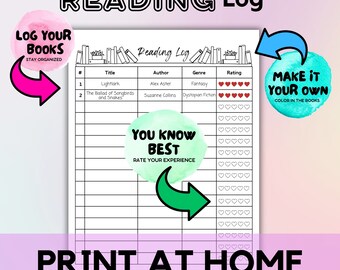 Registro de lectura imprimible, libros leídos en 2024, rastreador descargable para club de lectura, rastreador de lectura imprimible, página del diario de lectura, registro de libros, PDF