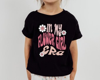 En mi camisa de la era de la niña de las flores, camiseta gráfica de la niña de las flores, regalo para las niñas de las flores, camisas de propuesta de la niña de las flores, lindas camisas de niña de las flores a juego