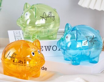 Personalized Large Piggy Bank,Piggy Bank for Boys or Girls,Custom Piggy Bank,Money Box,Kids Piggy Bank,Gifts for Kids,Birthday Gifts