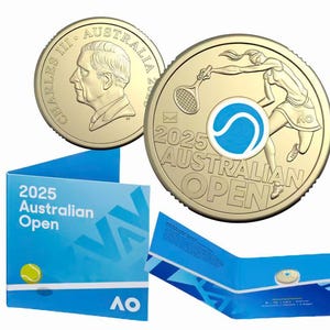 2025  Two dollar Women’s Australian Open Privy Mark Coin in Folder