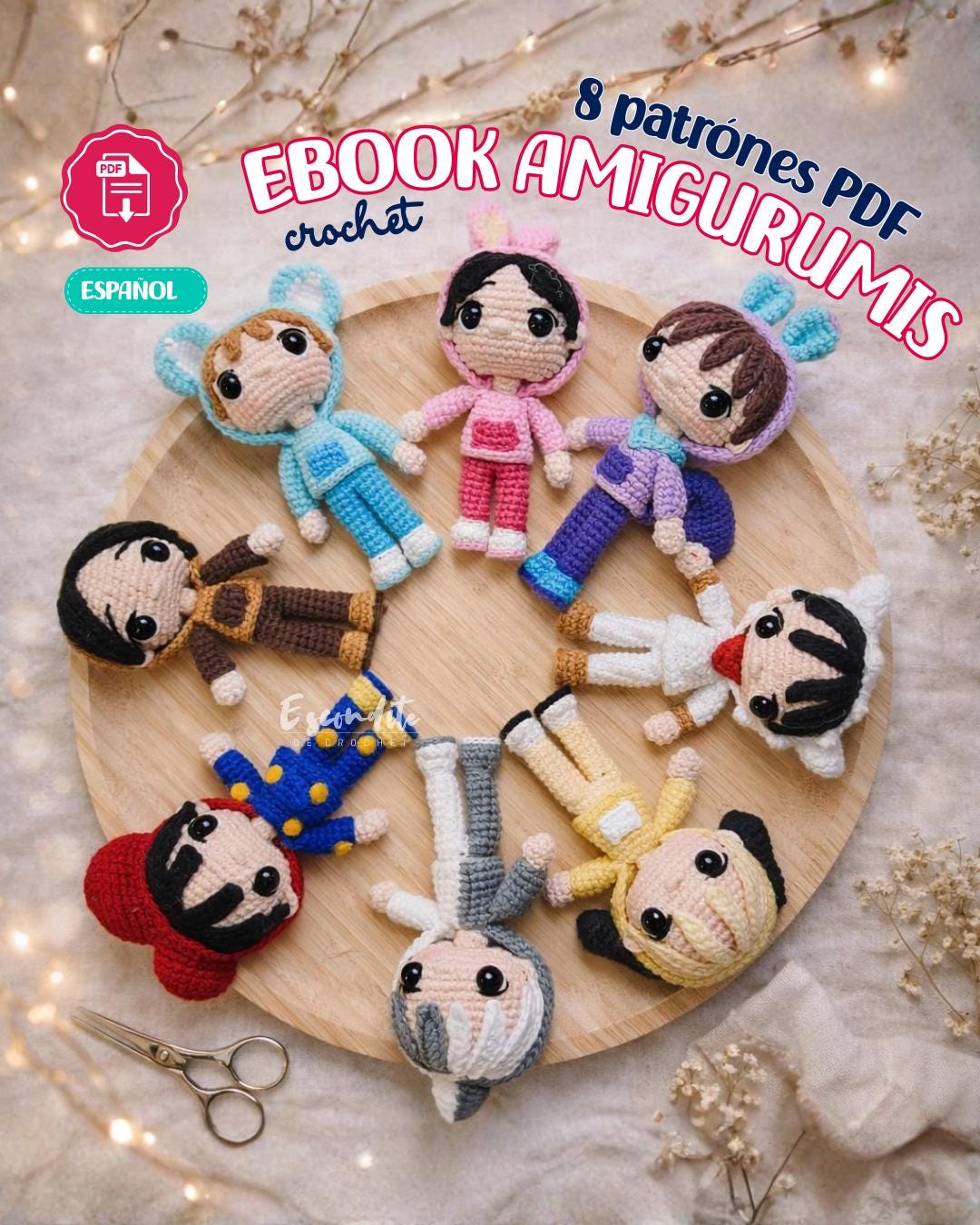 BTS BT21 Inspired Crochet Pattern Ebook | 8 Mini Idol Patterns (12 Cm ...