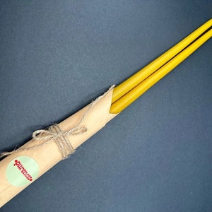 100% Handmade Pure Beeswax Tall Taper Candles 2pc, Paraffin-Free All-Natural Candlesticks