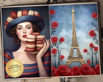 Paris Junk Journal Papers, Vintage Digital Printables, Crafting Ephemera, Scrapbook Supplies, Printable Pages