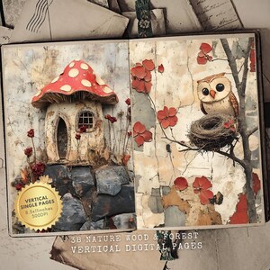 Kit de journal indésirable nature bois et forêt - éphémères imprimables - botanique vintage - papier de scrapbooking - journal imprimable indésirable nature nature - forêt