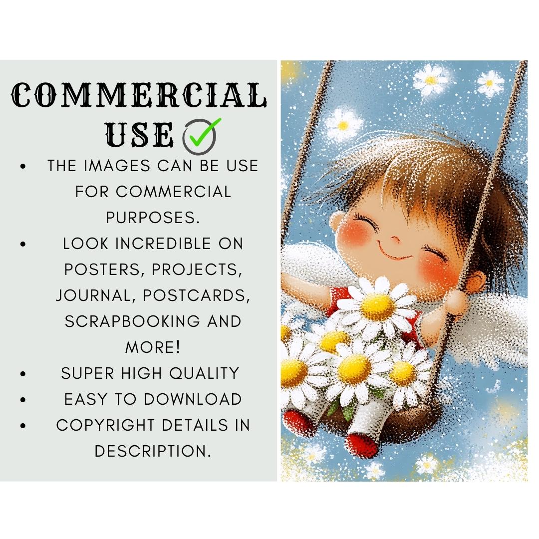 春の天使ジャンクジャーナルページ：ヴィンテージスタイルのクラフト