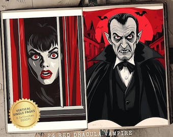 Vampire Junk Journal Printable: Halloween Gothic Ephemera (Digital Download)