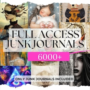 Abonnement à un kit de journal indésirable, kit numérique mensuel, documents éphémères imprimables, fournitures de journalisation, kit de démarrage facile, + de 4 000 images de journal indésirable
