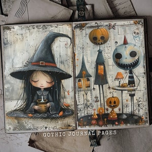 Junk Journal Kit, Gothic Junk Journal, Junk Journal Pages, Journal Printable, Junk Journal Digital, Vintage Junk Journal, Gothic Dolls Journal, Journal Digi Kit, Doll Junk Journal, Fantasy Junk Journal, Digital Collage, Grungy Junk Journal