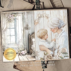 Cottage Garden Junk Journal Kit: Floral Ephemera, Scrapbooking Pages for crafting (Digital Download)