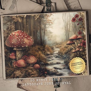 Forest Junk Journal Kit - Printable Ephemera - Woodland Animals - Nature Scrapbook Pages - Enchanted Forest Junk Journal Pages