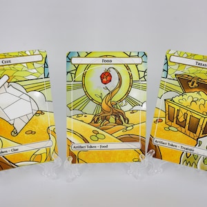 Fichas de la serie Treasure Trove de vidrio de colores para Magic the Gathering
