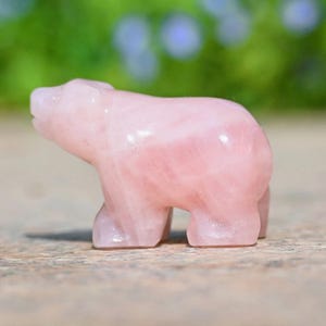 Rose Quartz Bears - Etsy